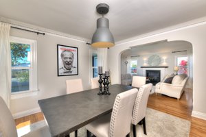 Dining room of Charles Bukowski's childhood home in Los Angeles after renovation 