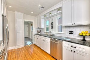 Kitchen of Charles Bukowski's childhood home in Los Angeles after renovation