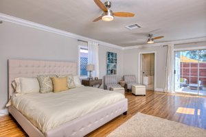 Add-on bedroom of Charles Bukowski's childhood home in Los Angeles after renovation