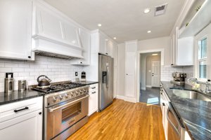 Kitchen of Charles Bukowski's childhood home in Los Angeles after renovation